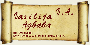 Vasilija Agbaba vizit kartica